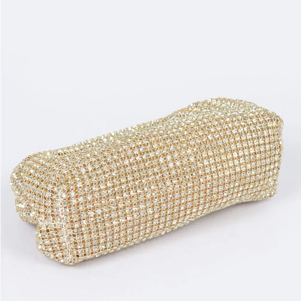 Oversized Rhinestone Soft Convertible Clutch Bag - Picture 7 of 8